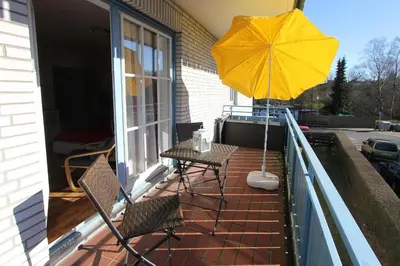 Ein Balkon oder eine Terrasse in der Unterkunft Parkdomizil Parkdomizil Appartement 5