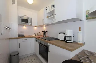 Küche/Küchenzeile in der Unterkunft Haus Hansastrasse 2 Haus Hansastrasse 2 Appartement 6