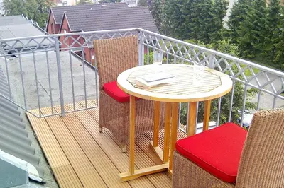 Ein Balkon oder eine Terrasse in der Unterkunft Residenz Alte Bergstraße Residenz Alte Bergstrasse Appartement 21