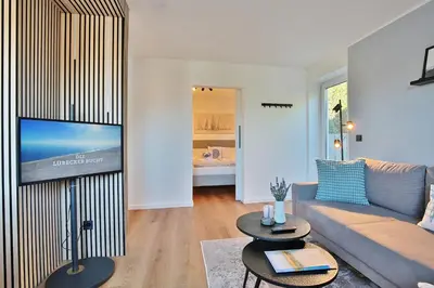 TV/Unterhaltungsangebot in der Unterkunft Haus am Nöltingsweg Haus am Nöltingsweg Appartement 08