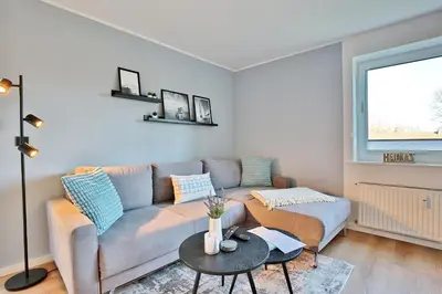 Ein Sitzbereich in der Unterkunft Haus am Nöltingsweg Haus am Nöltingsweg Appartement 08