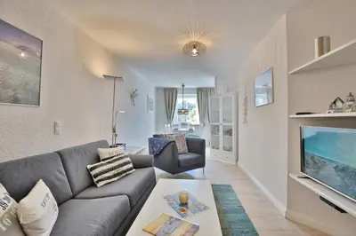 Ein Sitzbereich in der Unterkunft Residenz Ostseestrand Appartement 5