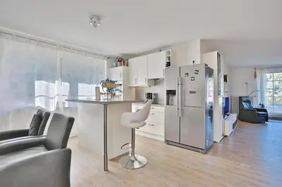 Küche/Küchenzeile in der Unterkunft Strandläufer Strandläufer Appartement 1