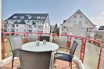 Ein Balkon oder eine Terrasse in der Unterkunft Witthus I Witthus I Neue Bergstrasse 7 Appartement 8