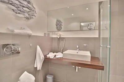 Ein Badezimmer in der Unterkunft Strandglück Haus A Strandglück Appartement 12A
