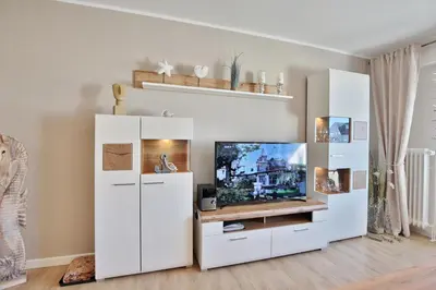 TV/Unterhaltungsangebot in der Unterkunft Strandperle Strandperle Appartement 103
