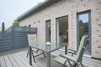 Ein Balkon oder eine Terrasse in der Unterkunft Haus Küstenkinder Haus Küstenkinder Marie Appartement 1