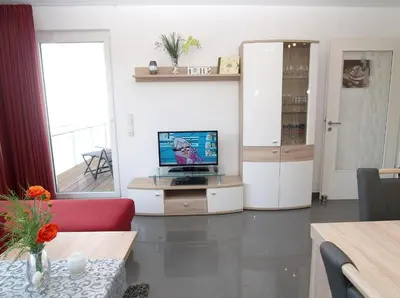 TV/Unterhaltungsangebot in der Unterkunft Strandglück Haus B Strandglück Appartement 12B