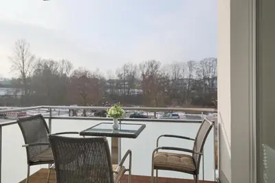 Ein Balkon oder eine Terrasse in der Unterkunft Strandglück Haus B Strandglück Appartement 9B