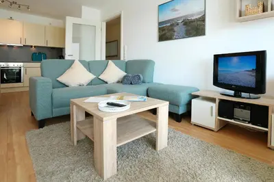 Küche/Küchenzeile in der Unterkunft Strandglück Haus A Strandglück Appartement 19A