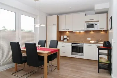 Küche/Küchenzeile in der Unterkunft Strandglück Haus C Strandglück Appartement 15C