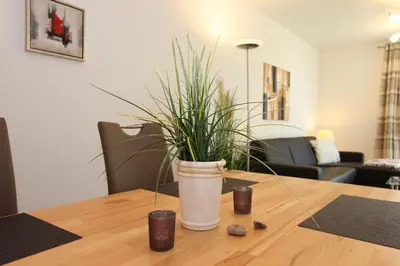 Ein Sitzbereich in der Unterkunft Strandglück Haus A Strandglück Appartement 13A