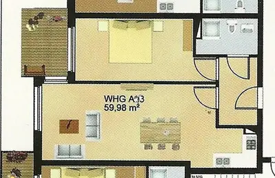 Grundriss der Unterkunft Strandglück Haus A Strandglück Appartement 13A