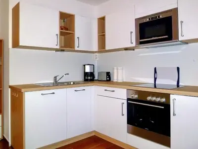 Küche/Küchenzeile in der Unterkunft Strandglück Haus A Strandglück Appartement 22A