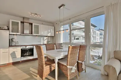 Küche/Küchenzeile in der Unterkunft Strandglück Haus A Strandglück Appartement 7A