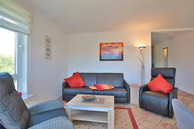 Ein Sitzbereich in der Unterkunft Feriendomizil am Konsulweg Feriendomizil am Konsulweg Appartement 7