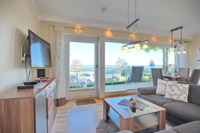 Ein Sitzbereich in der Unterkunft Haus Montemare Haus Montemare Appartement 1