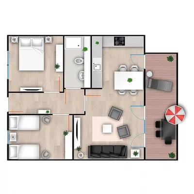 Grundriss der Unterkunft Strandglück Haus C Strandglück Appartement 17C