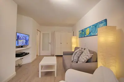 Ein Sitzbereich in der Unterkunft Residenz Ostseestrand Appartement 12