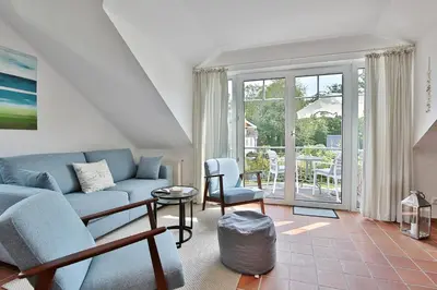 Ein Sitzbereich in der Unterkunft Reihenhaus Eichenweg Reihenhaus Eichenweg Appartement 8