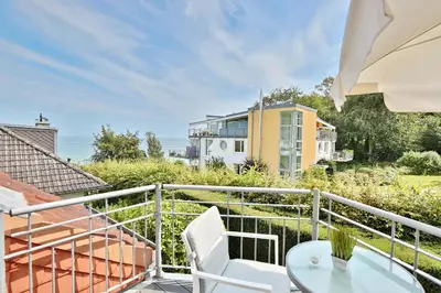 Ein Balkon oder eine Terrasse in der Unterkunft Reihenhaus Eichenweg Reihenhaus Eichenweg Appartement 8