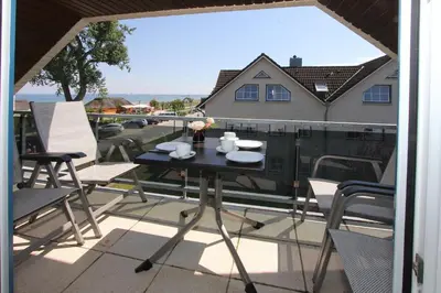Ein Balkon oder eine Terrasse in der Unterkunft Ostseeblick Ostseeblick Appartement 19