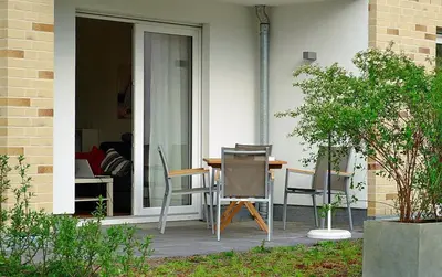 Ein Garten an der Unterkunft Strandglück Haus C Strandglück Appartement 3C