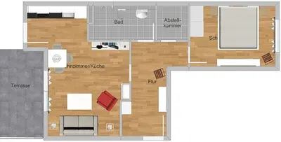 Grundriss der Unterkunft Strandglück Haus C Strandglück Appartement 3C