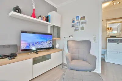 Küche/Küchenzeile in der Unterkunft Strandglück Haus C Strandglück Appartement 8C