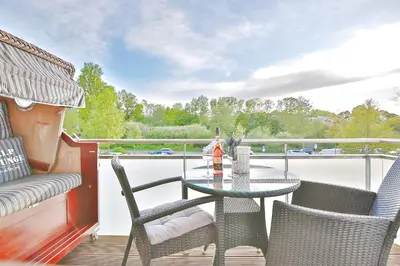 Ein Balkon oder eine Terrasse in der Unterkunft Strandglück Haus C Strandglück Appartement 8C