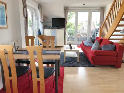 Ein Sitzbereich in der Unterkunft Residenz Alte Bergstraße Residenz Alte Bergstrasse Appartement 19