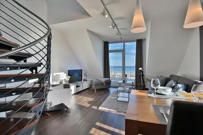 Ein Sitzbereich in der Unterkunft Haus Meeresrauschen Haus Meeresrauschen Appartement 1 6