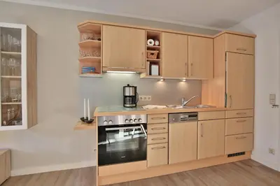 Küche/Küchenzeile in der Unterkunft Residenz Alte Bergstraße Residenz Alte Bergstrasse Appartement 5