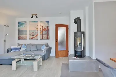 Ein Sitzbereich in der Unterkunft Doppelhaushälfte Am Knurrhahn Am Knurrhahn Appartement 1