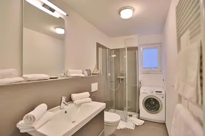 Ein Badezimmer in der Unterkunft Strandglück Haus C Strandglück Buhne 11 Appartement 11C