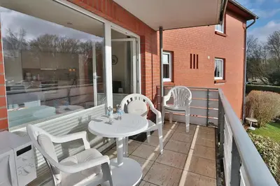 Ein Balkon oder eine Terrasse in der Unterkunft Parkresidenz Parkresidenz Appartement 5