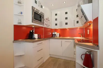 Küche/Küchenzeile in der Unterkunft Haus Nautica Nautica Appartement 9