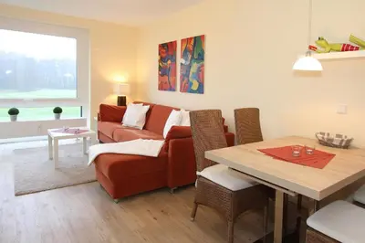 Ein Sitzbereich in der Unterkunft Haus Nautica Nautica Appartement 9