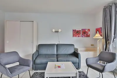 Ein Sitzbereich in der Unterkunft Parkresidenz Parkresidenz Appartement 6