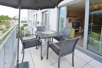 Ein Balkon oder eine Terrasse in der Unterkunft Kurparkresidenz Kurparkresidenz Appartement 18