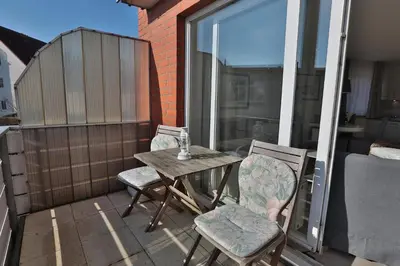 Ein Balkon oder eine Terrasse in der Unterkunft Parkresidenz Parkresidenz Appartement 8