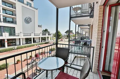 Ein Balkon oder eine Terrasse in der Unterkunft Seebrücke Seebrücke Appartement 5