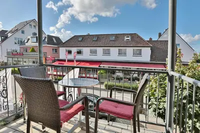 Ein Balkon oder eine Terrasse in der Unterkunft Seebrücke Seebrücke Appartement 7