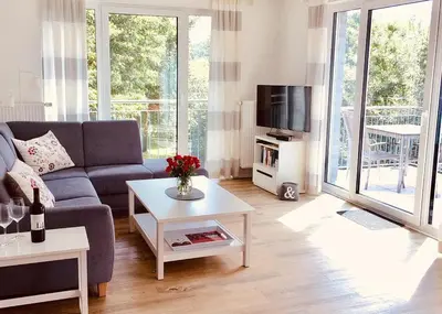 Ein Sitzbereich in der Unterkunft Kurparkresidenz Kurparkresidenz Appartement 25