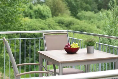 Ein Balkon oder eine Terrasse in der Unterkunft Kurparkresidenz Kurparkresidenz Appartement 25