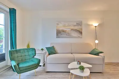 Ein Sitzbereich in der Unterkunft Haus Parkblick Parkblick Appartement 3