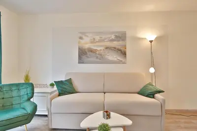 Ein Sitzbereich in der Unterkunft Haus Parkblick Parkblick Appartement 3