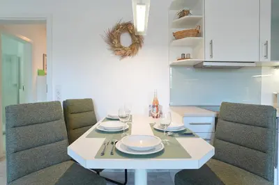Ein Sitzbereich in der Unterkunft Haus Parkblick Parkblick Appartement 4