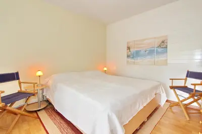 Ein Bett oder Betten in einem Zimmer der Unterkunft Appartementhaus Schmiedestraße Appartementhaus Schmiedestraße