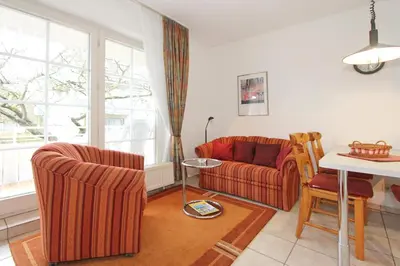 Ein Sitzbereich in der Unterkunft Haus Parkblick Parkblick Appartement 5